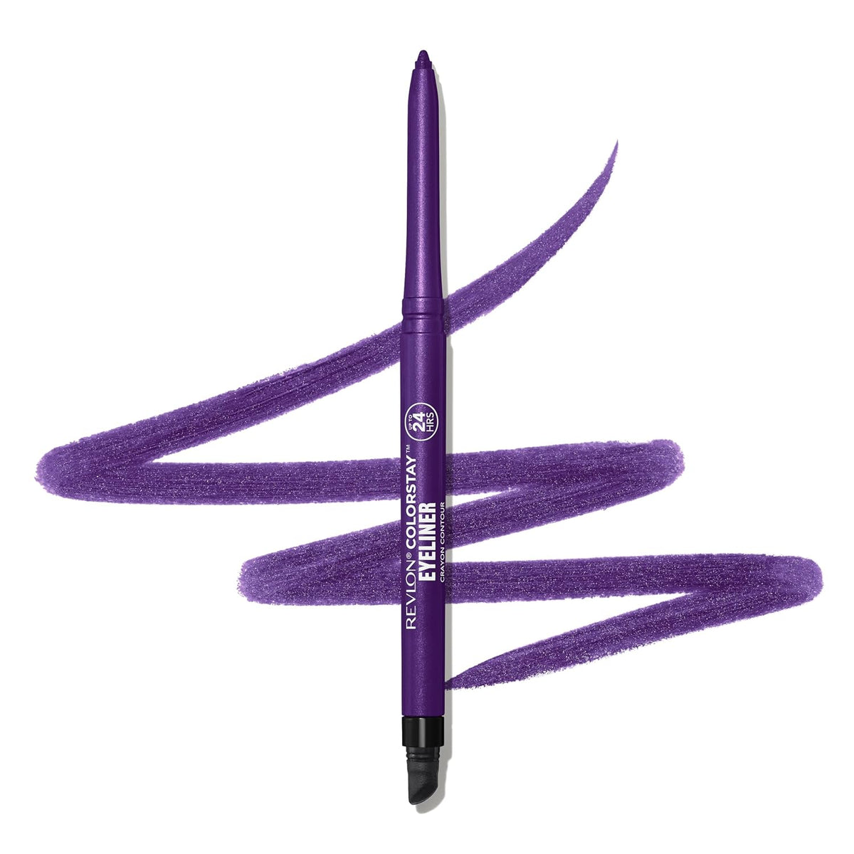 Revlon ColorStay Pencil Waterproof Eyeliner, Smudge-Proof, Eye Makeup with Built-In Sharpener, Long-Lasting, Matte Finish, 201 Black, 2 pack