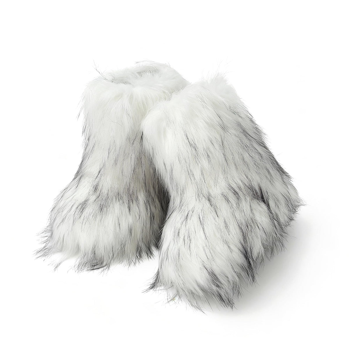 Wnshonzy Fur Boots for Women Snow Furry Fluffy Platform Flat Ankle Mini Boot Winter Round Toe Y2k Comfortable Mid-Calf Short Outdoor 2025
