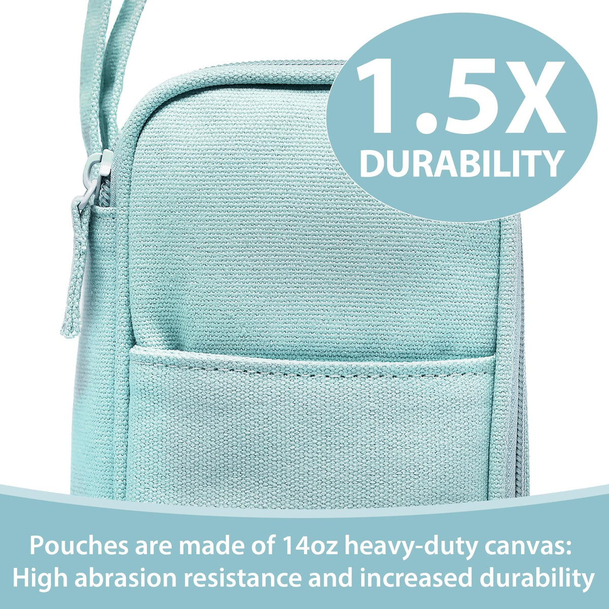 Large Pencil Case 1800ml - Heavy Duty Canvas School Supplies Organizer for Kids Students