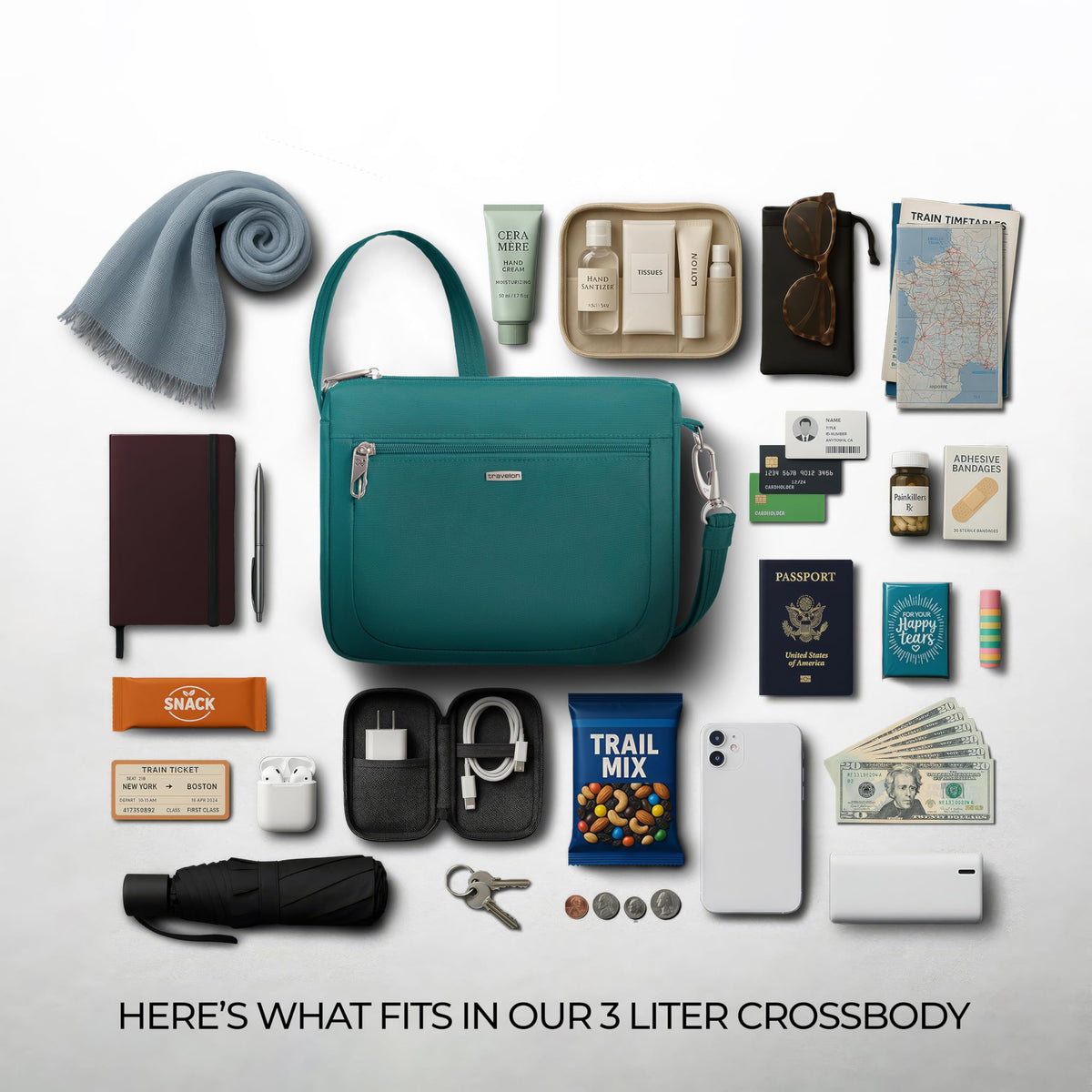 Travelon Anti-Theft Classic Small East/West Crossbody