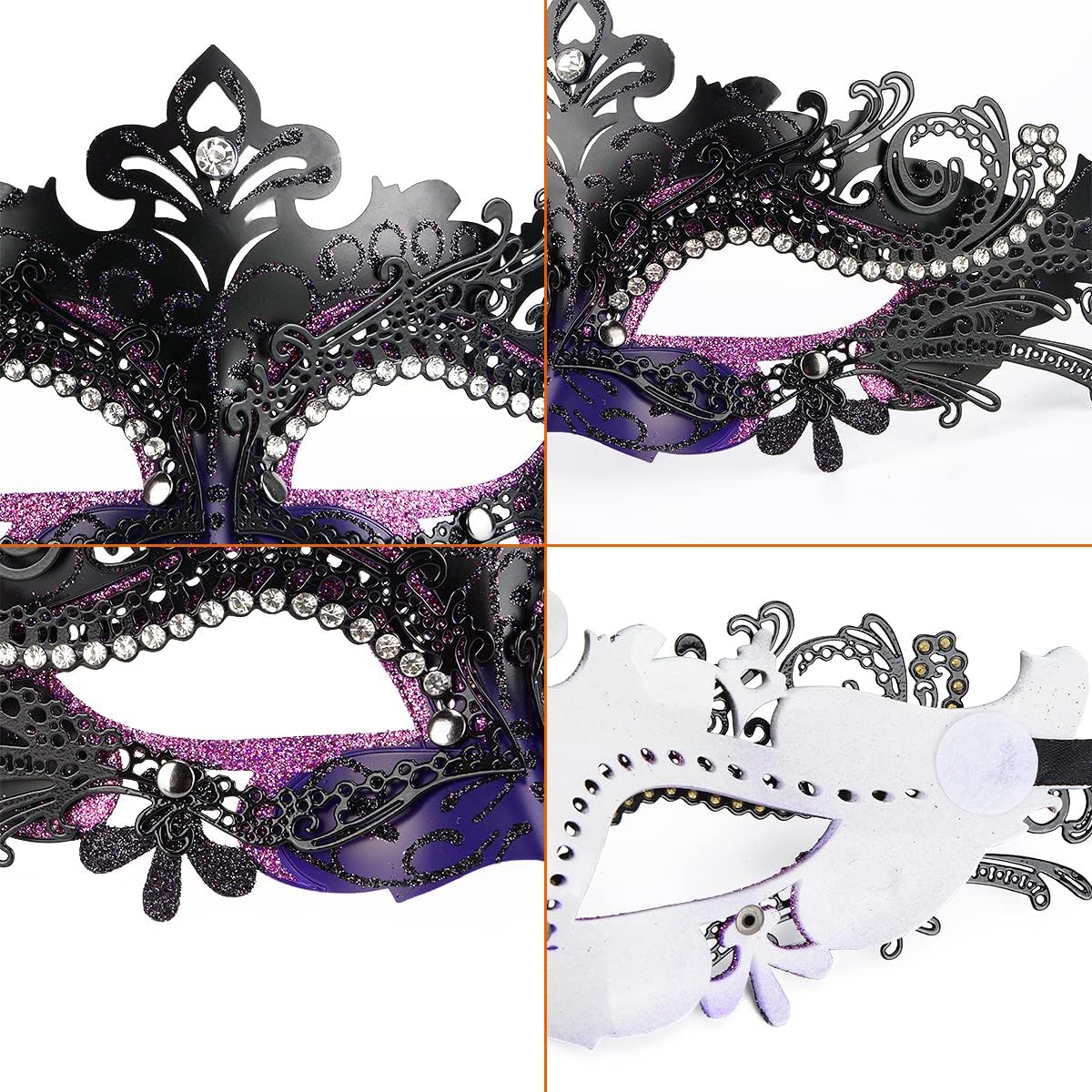 Masquerade Masks - Elegant Mardi Gras Party Masks - Premium Decorative Masks for Women and Men