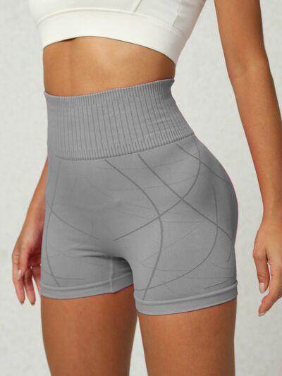 High Waist Active Shorts for Women with Stretch Fabric