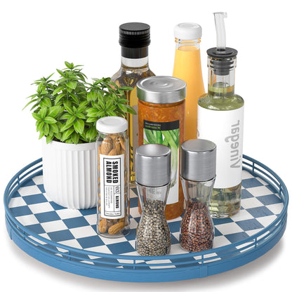 AMH Lazy Susan Wooden Organizer for Table Top