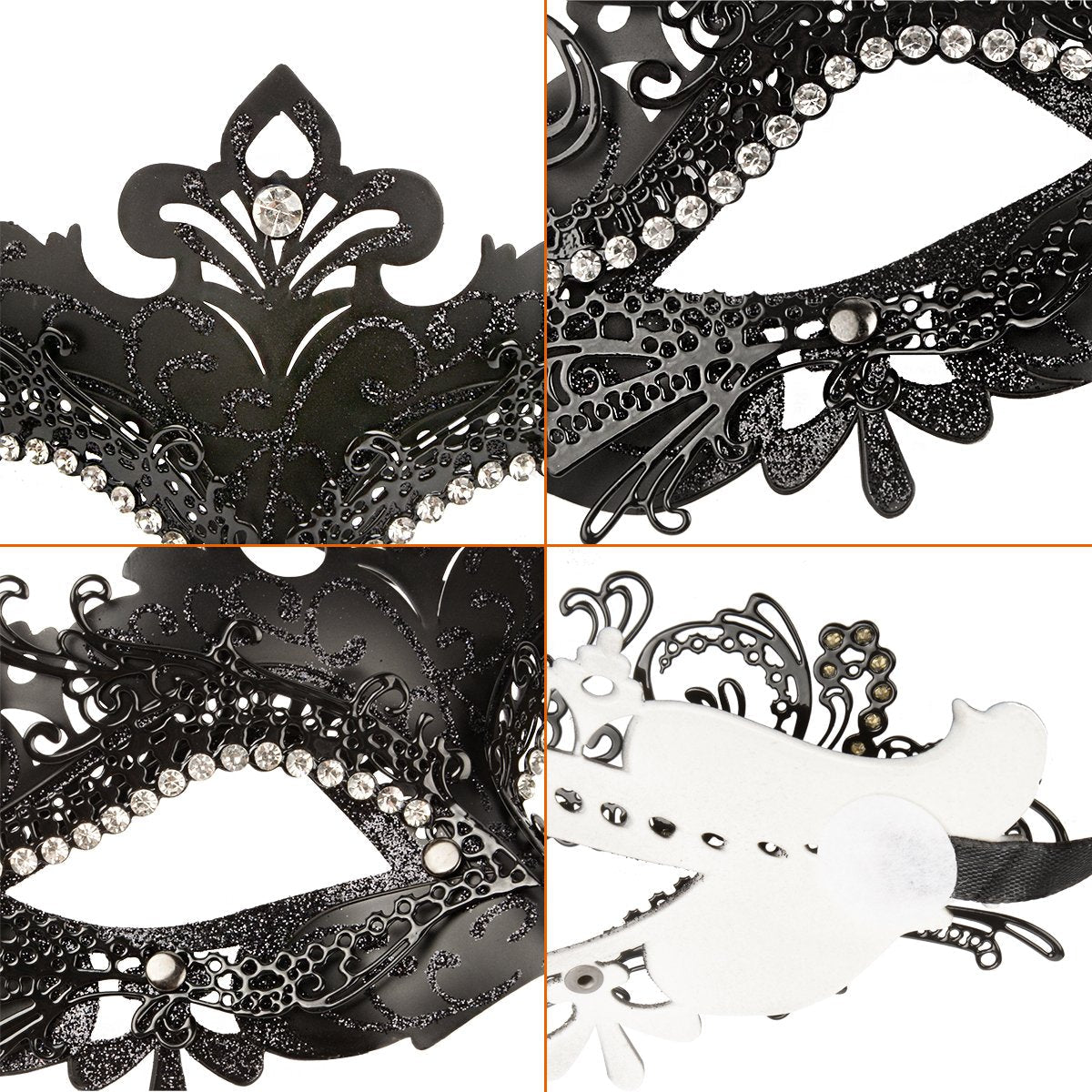 Masquerade Masks - Elegant Mardi Gras Party Masks - Premium Decorative Masks for Women and Men