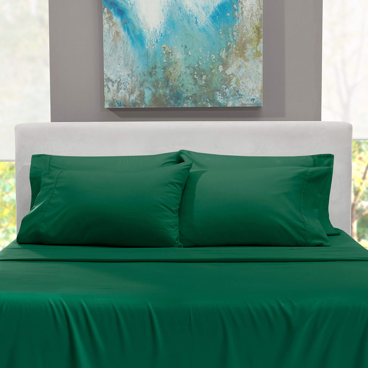 King Size Deep Pocket Sheet Set 6 Piece - Extra Deep Fitted Sheets 18-24 Inch Microfiber Linen