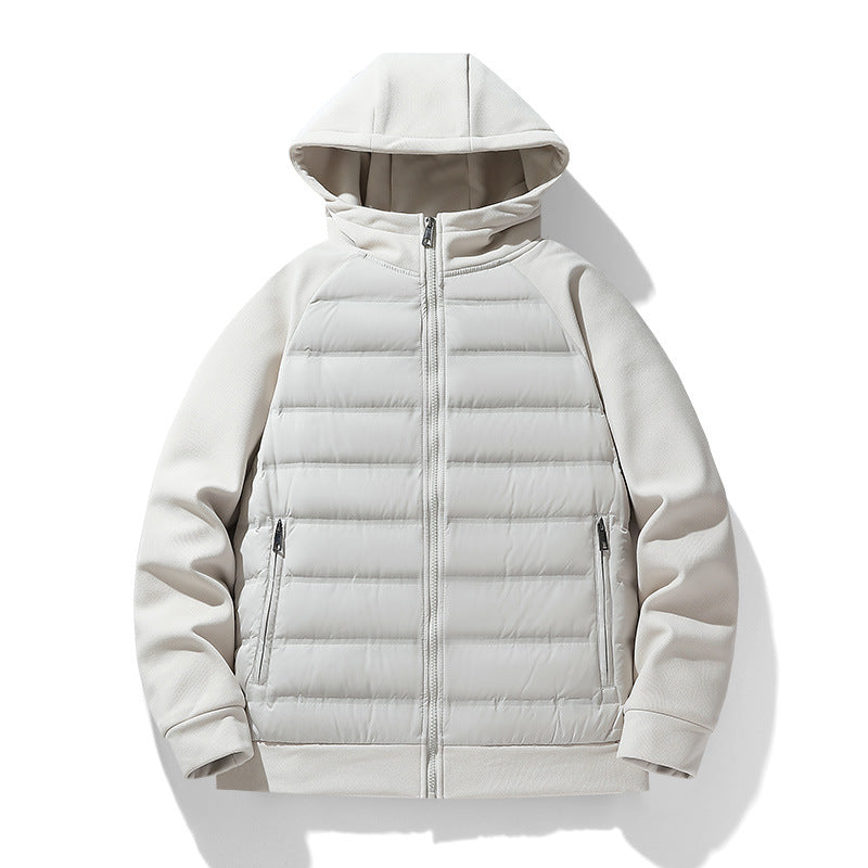 Knitted Patchwork Sports Hooded Jacket For Men And Women