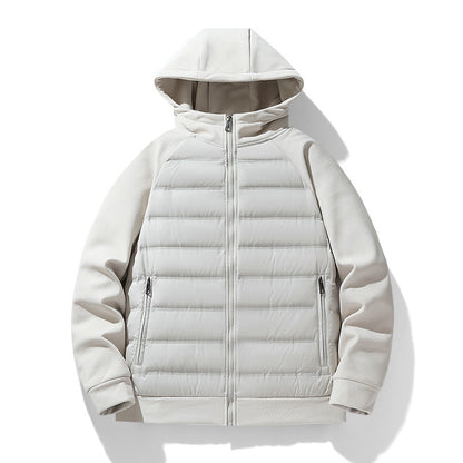 Knitted Patchwork Sports Hooded Jacket For Men And Women