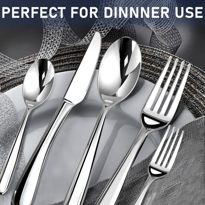 Silverware Set, Stainless Steel Flatware Utensils Cutlery Set