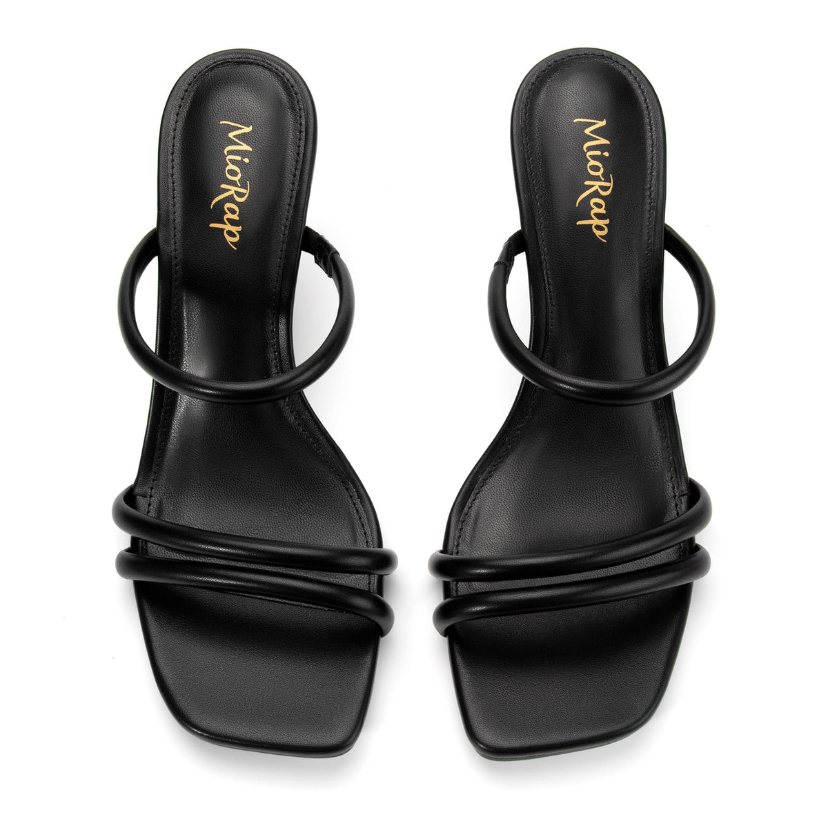 Heels for Women Square Open Toe Strappy Mules Women&