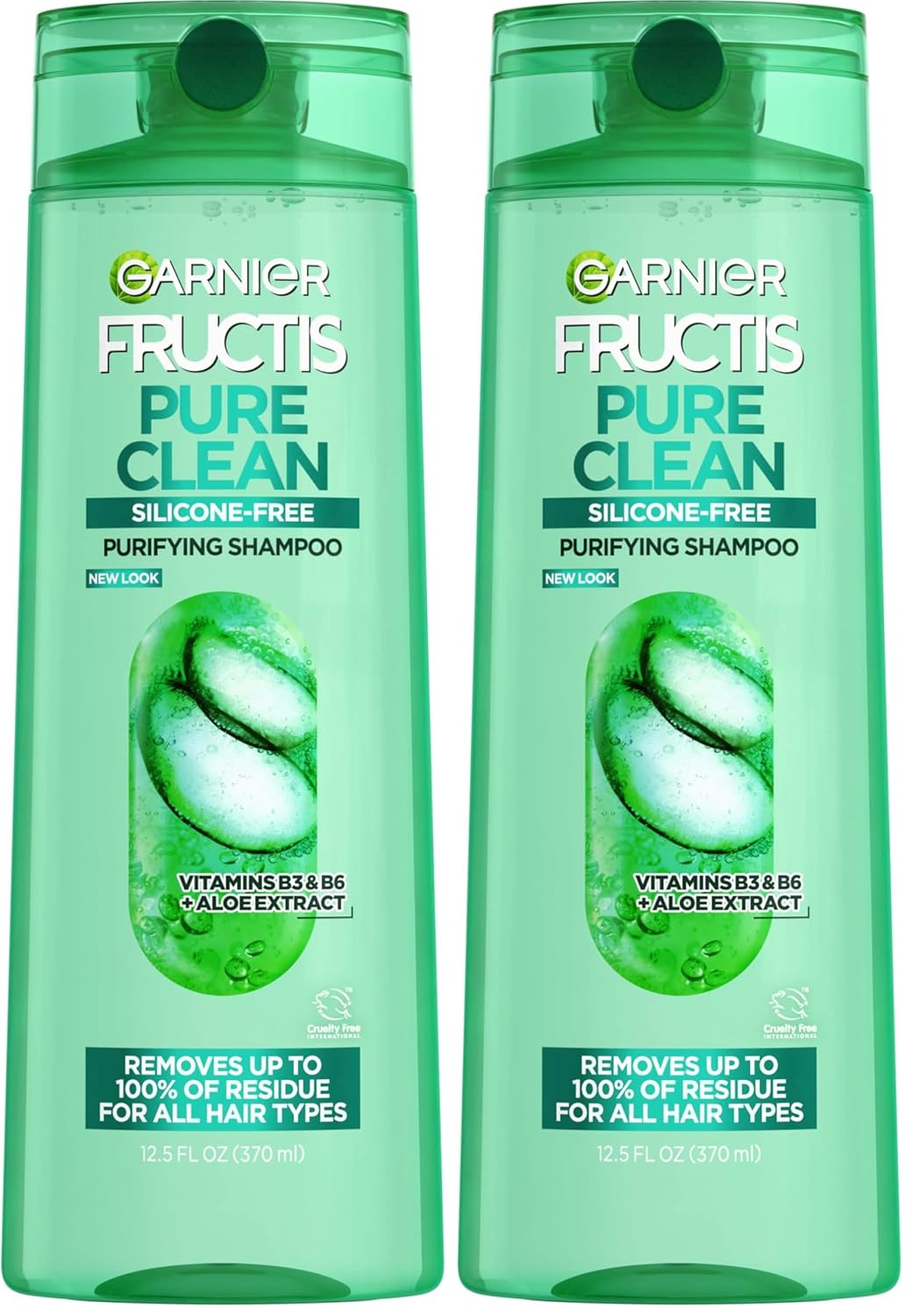 Garnier Fructis Pure Clean Purifying Shampoo, Silicone-Free, 12.5 Fl Oz, 1 Count (Packaging May Vary)