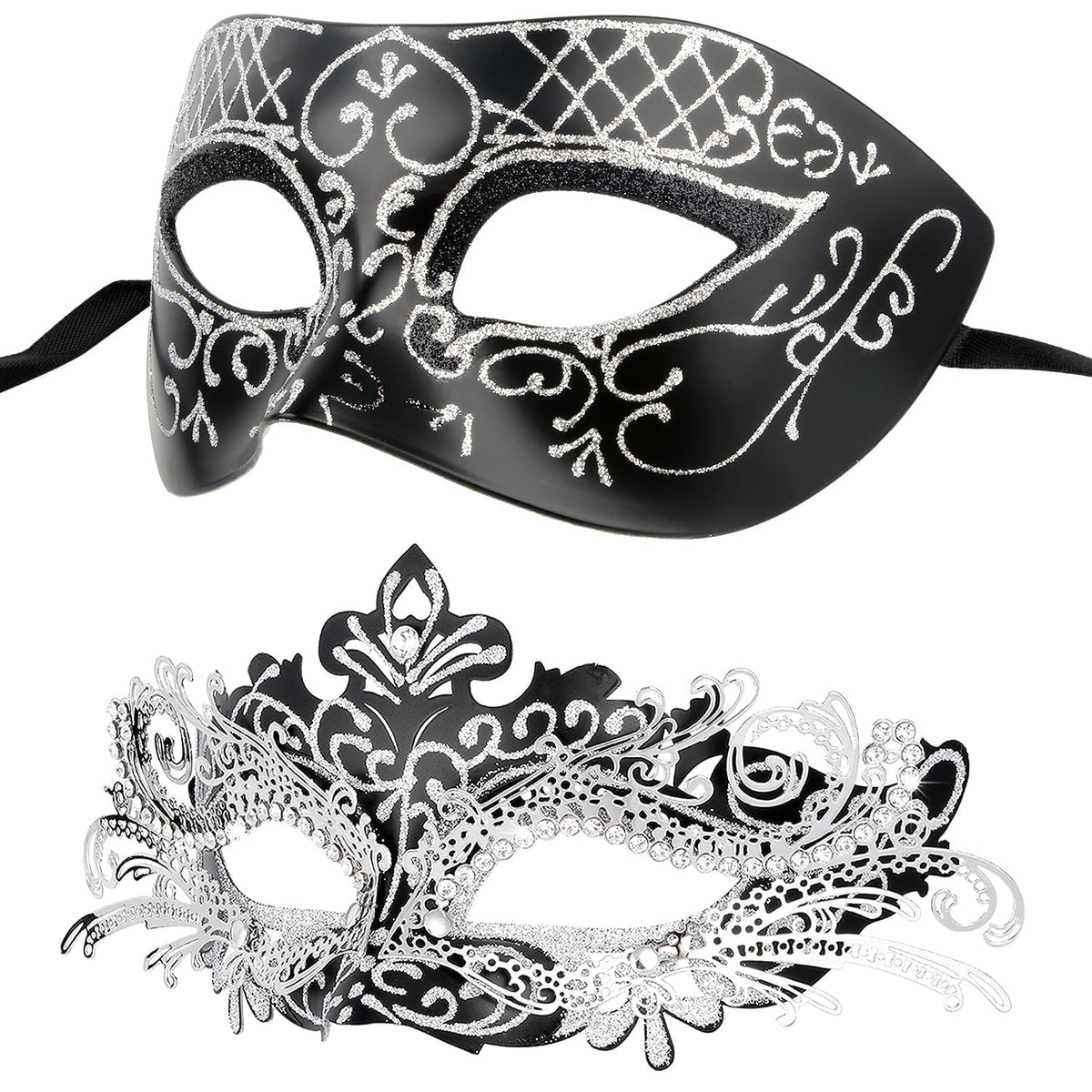 Masquerade Masks - Elegant Mardi Gras Party Masks - Premium Decorative Masks for Women and Men