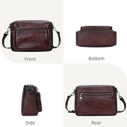 Iswee Crossbody Bags for Women Rfid Travel Medium Leather Purse Shoulder Handbag with Adjustable Strap Multiple Pockets