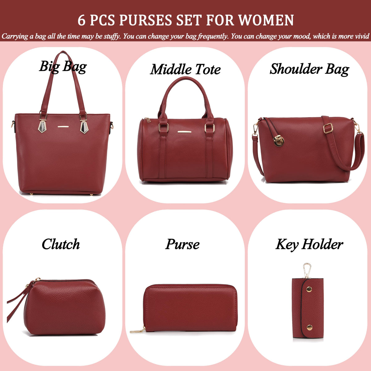 2E-youth Designer Purses and Handbags for Women Satchel Shoulder Bag Tote Top Handle Bag