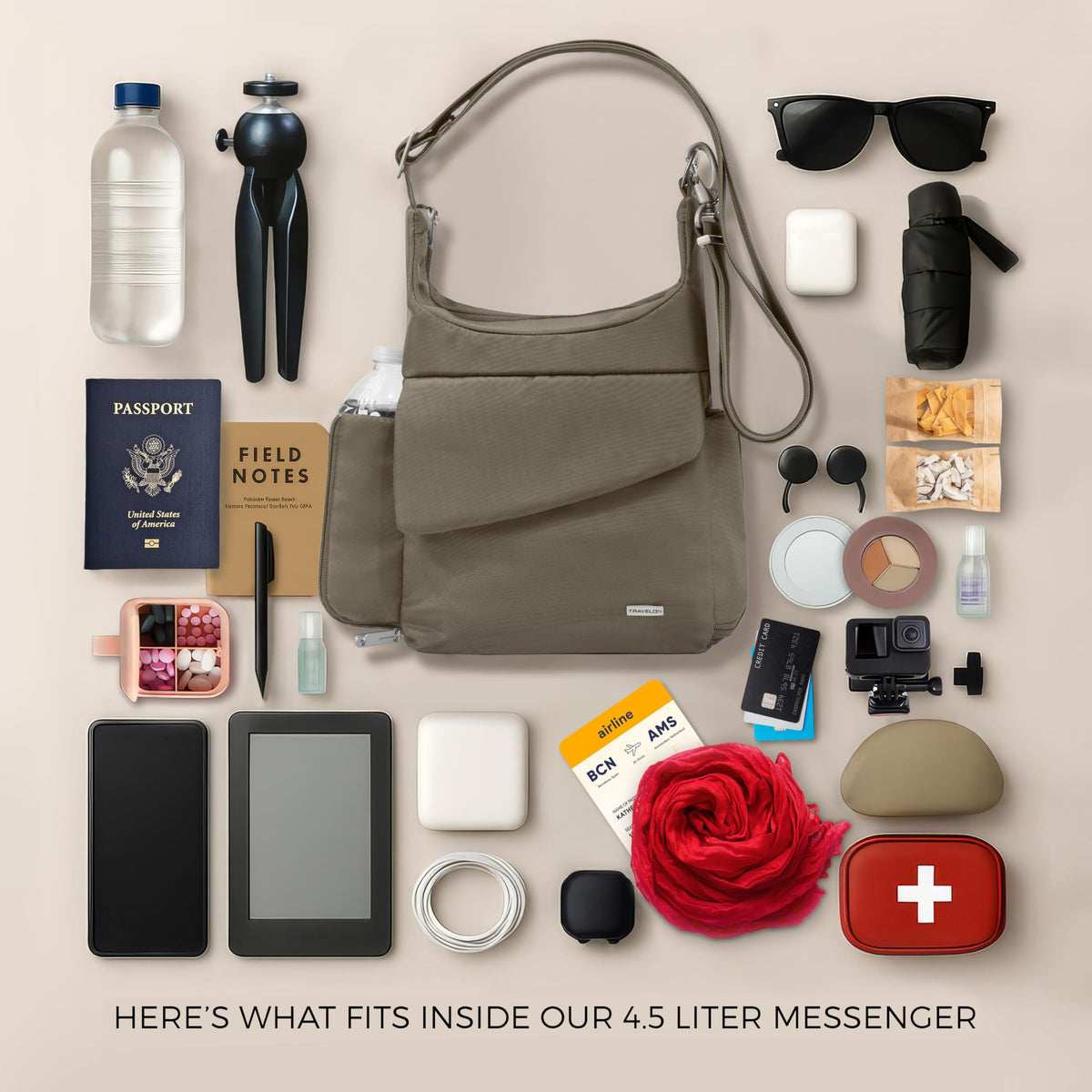 Travelon Anti-Theft Classic Messenger Bag