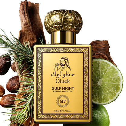 Oluck Gulf Night Perfume M7 Cologne for Women &amp; Men, Lemon Pineapple Nutmeg Cedarwood Vanilla Notes, Middle Eastern Fragrance