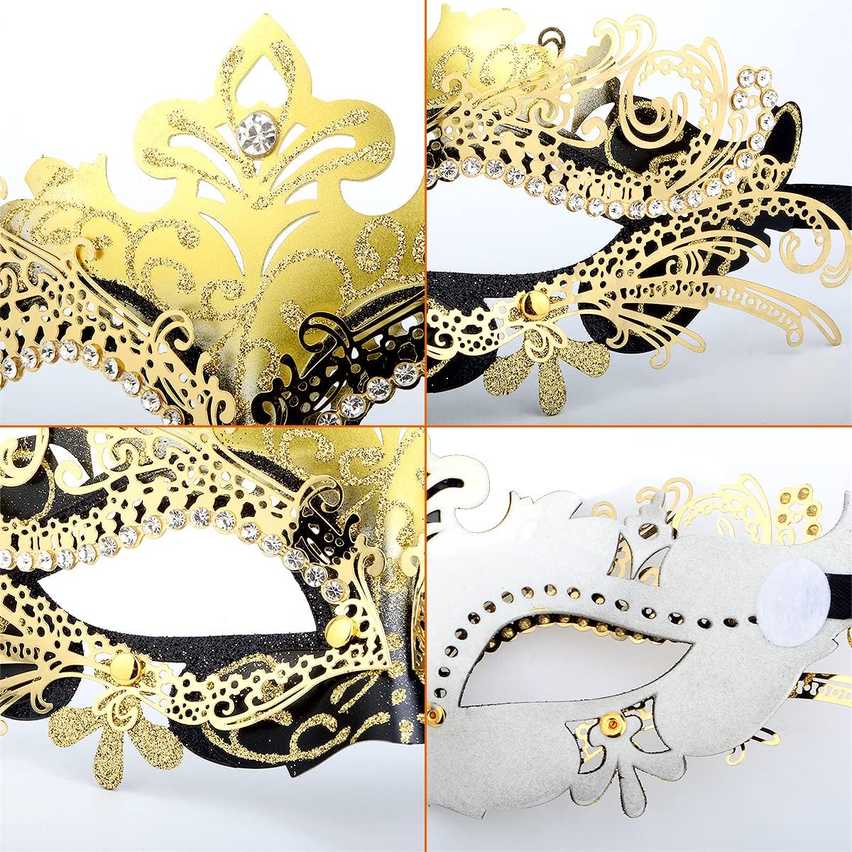 Masquerade Masks - Elegant Mardi Gras Party Masks - Premium Decorative Masks for Women and Men