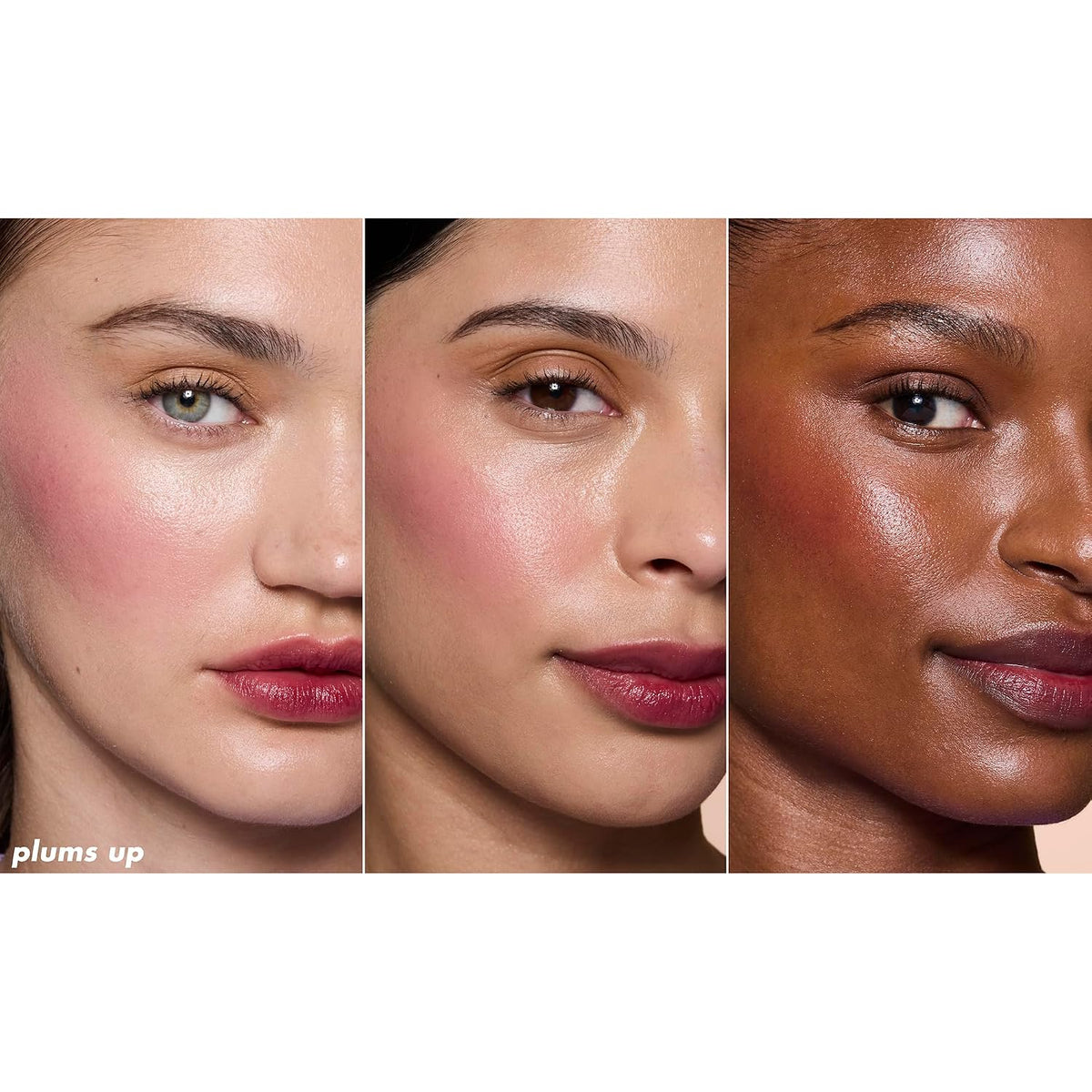 e.l.f. Sheer For It Blush Tint, Multi-Use, Long-Lasting Lip &amp; Cheek Makeup, Creates A Natural Flush Finish, Vegan &amp; Cruelty-Free, Plums Up