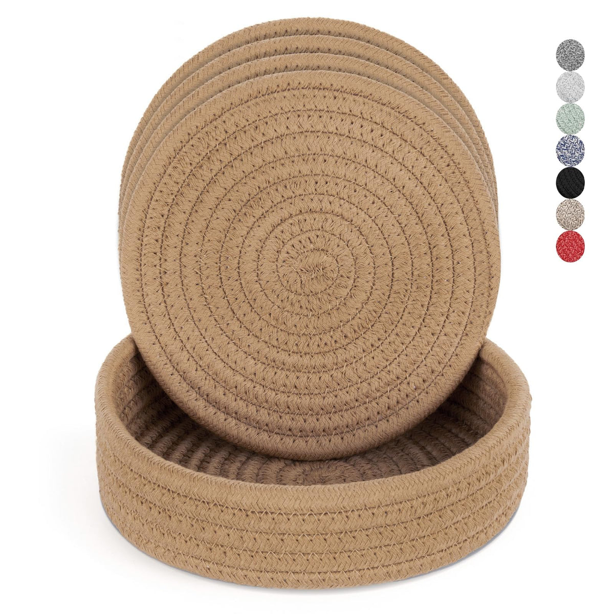 Heat-Resistant Trivet Set for Hot Pots &amp; Pans with Storage Basket