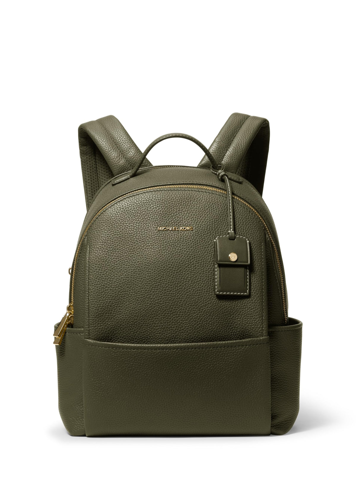 Michael Kors Sable Medium Backpack, Gold-Tone Hardware/Pebble Leather/Crimson