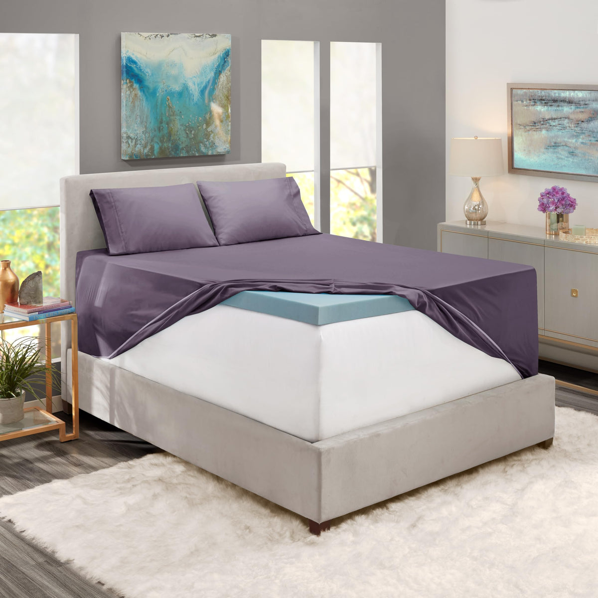 King Size Deep Pocket Sheet Set 6 Piece - Extra Deep Fitted Sheets 18-24 Inch Microfiber Linen