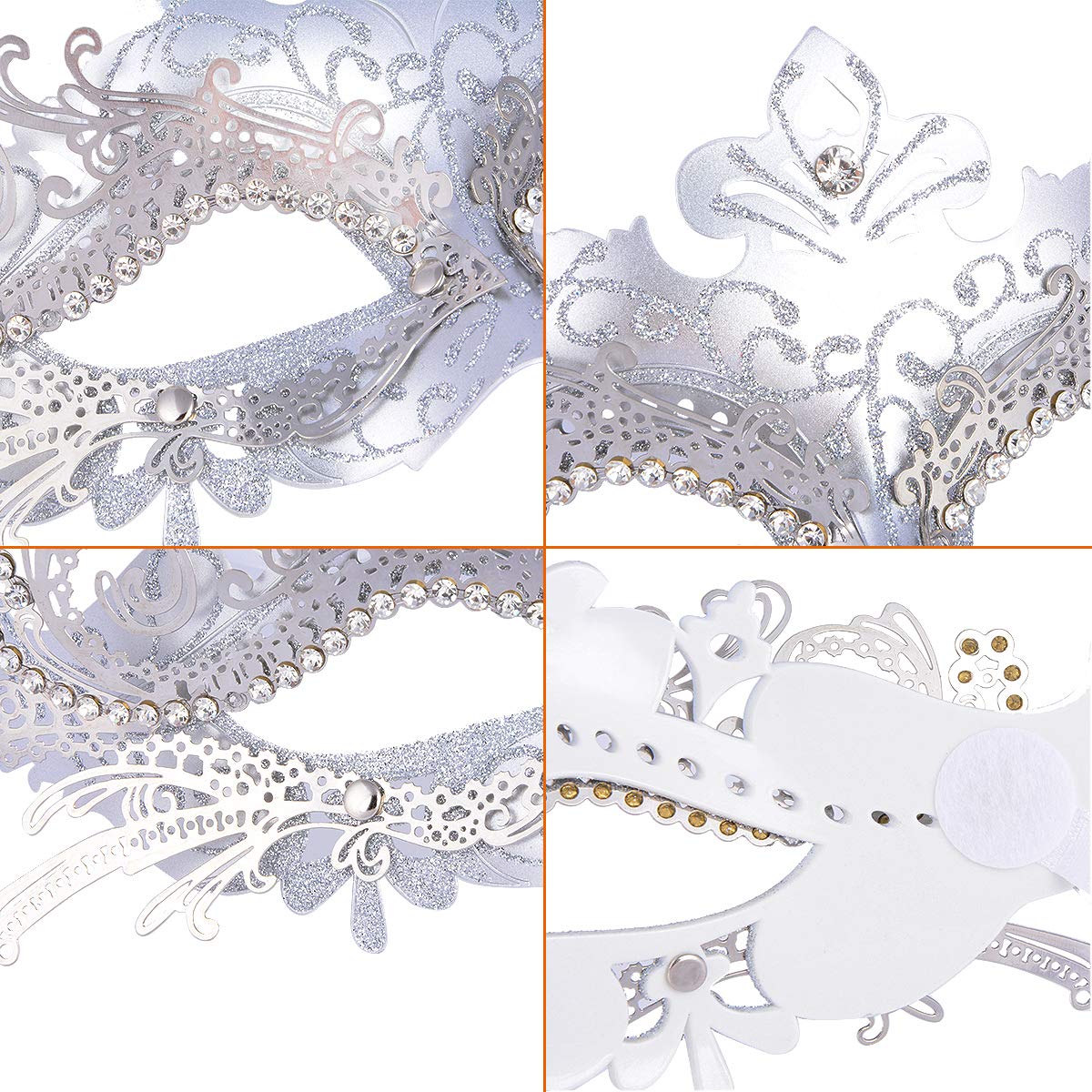 Masquerade Masks - Elegant Mardi Gras Party Masks - Premium Decorative Masks for Women and Men