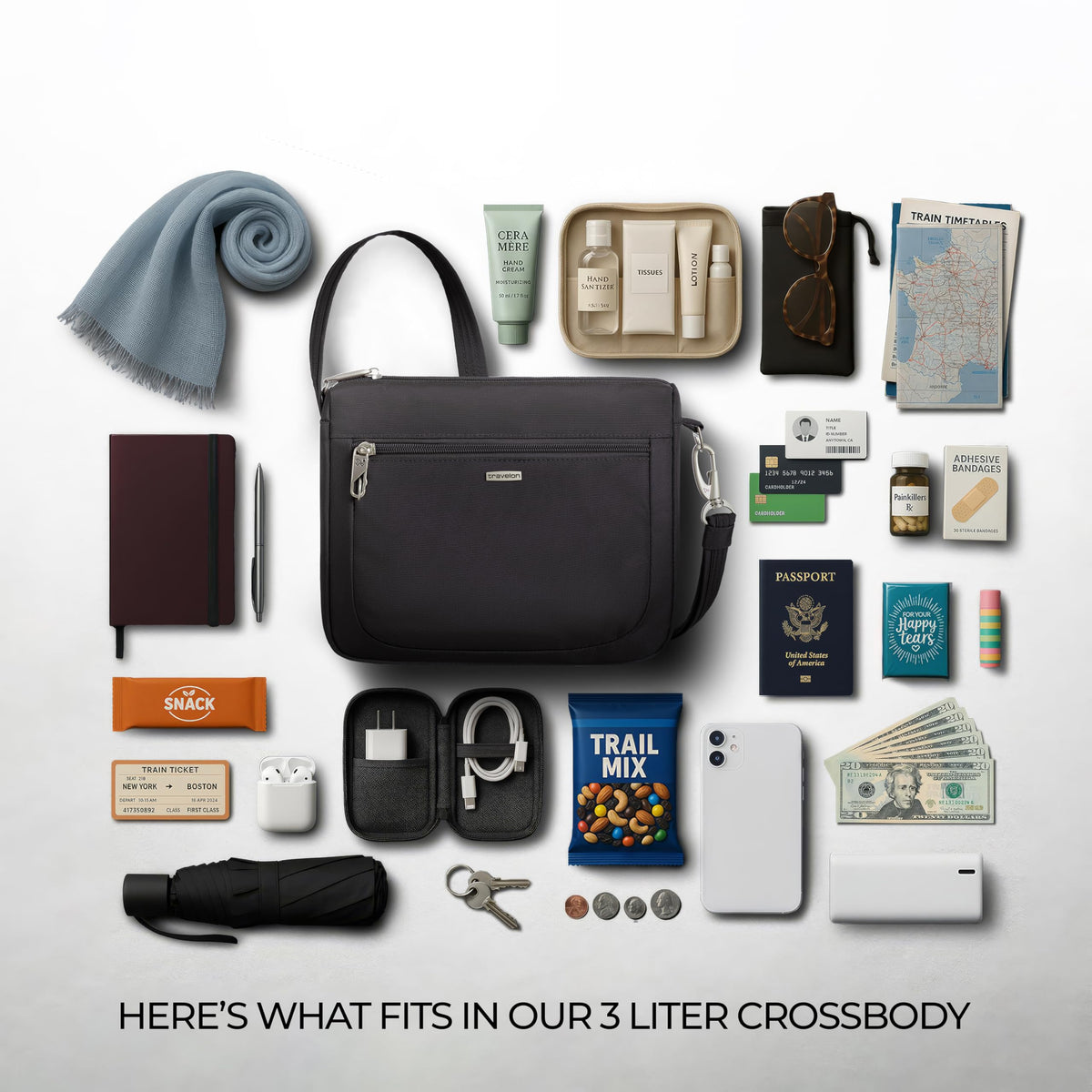 Travelon Anti-Theft Classic Small East/West Crossbody