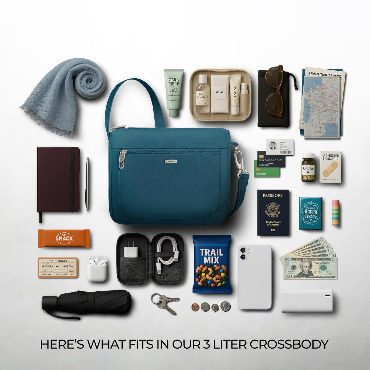 Travelon Anti-Theft Classic Small East/West Crossbody