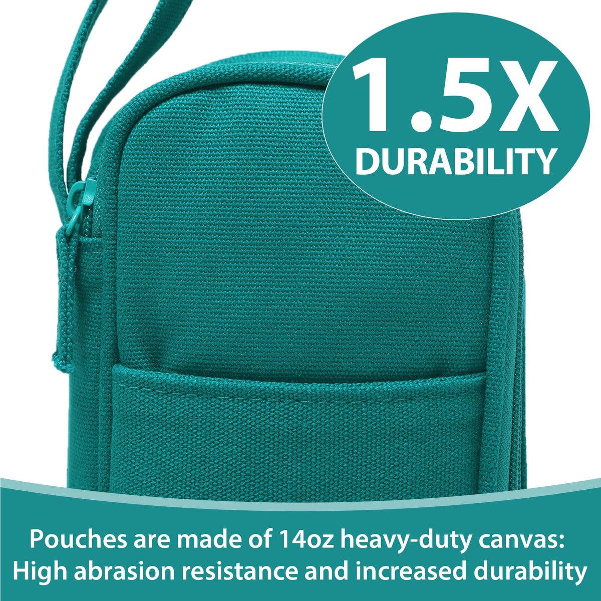 Large Pencil Case 1800ml - Heavy Duty Canvas School Supplies Organizer for Kids Students