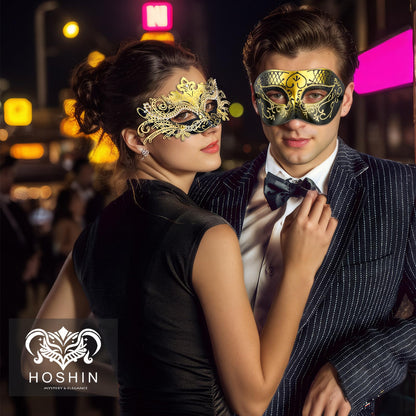 Masquerade Masks - Elegant Mardi Gras Party Masks - Premium Decorative Masks for Women and Men