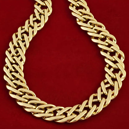 UNCLE LOL Premium Silver Cuban Link Chain Necklace – Tarnish-Resistant Stainless Steel