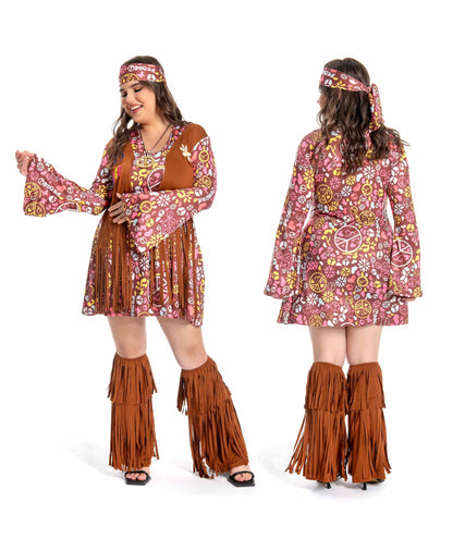 Plus Size Hippie Costume - Women&