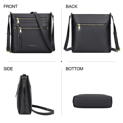 Over Earth Crossbody Bags for Women Leather Purses for Ladies with Multiple Pockets
