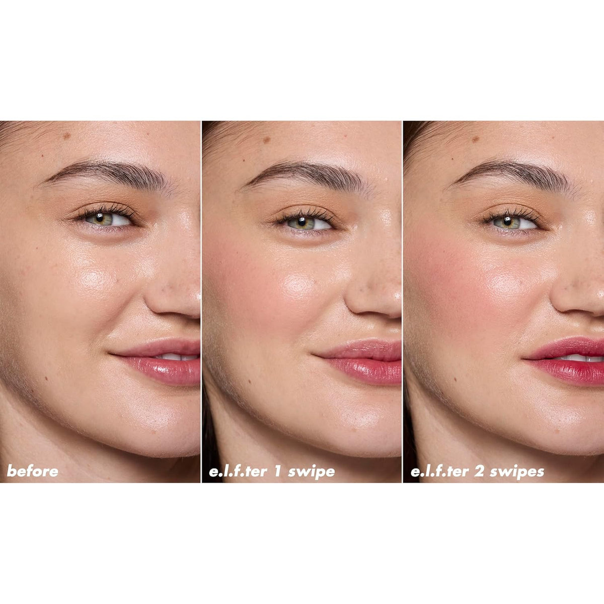 e.l.f. Sheer For It Blush Tint, Multi-Use, Long-Lasting Lip &amp; Cheek Makeup, Creates A Natural Flush Finish, Vegan &amp; Cruelty-Free, Plums Up
