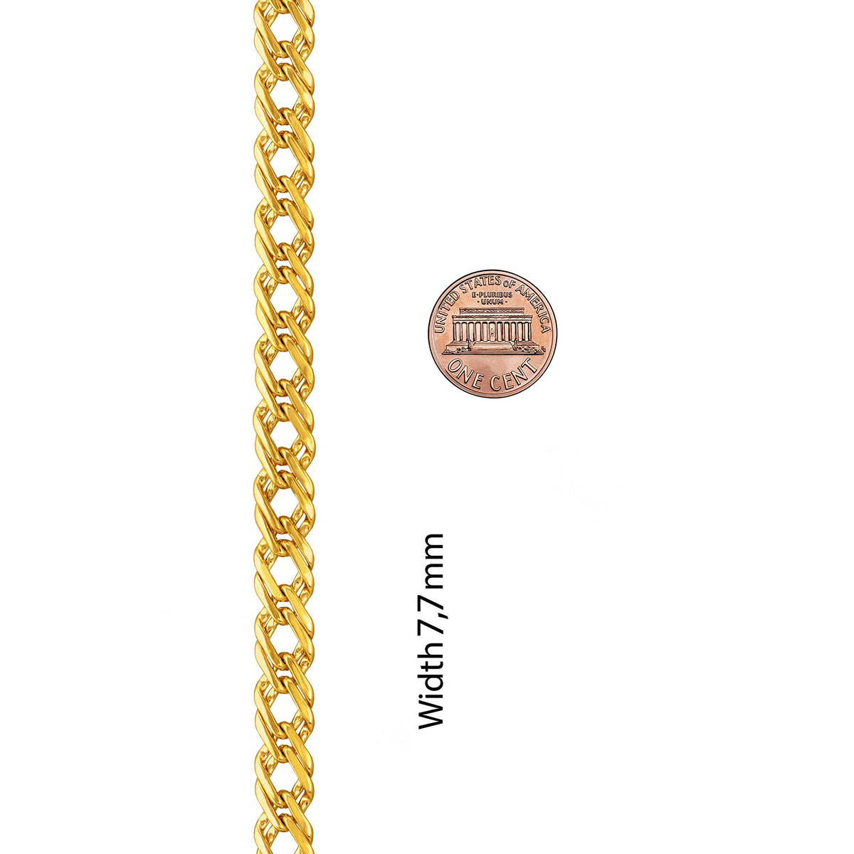 UNCLE LOL Premium Silver Cuban Link Chain Necklace – Tarnish-Resistant Stainless Steel
