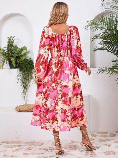 Stylish Printed Long Sleeve Midi Dress for All Occasions