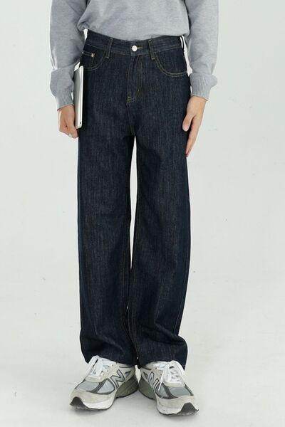 Mid Rise Jeans with Pockets for Comfort and Style