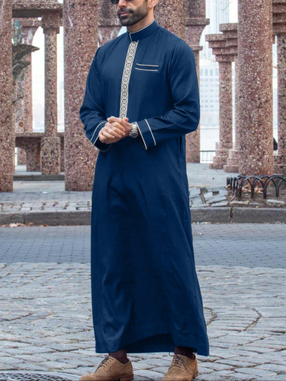Muslim Middle East Long Sleeve Embroidered Casual Ethnic Robe