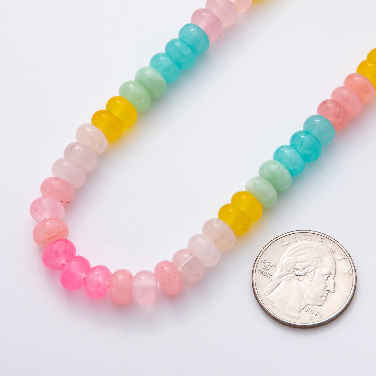 8.3mm Green, Pink, Brown Dyed Colorful Agate Rondelle Bead Strands Findings | WA-3611, WA-3618 ~ WA-3621, WA-3786 ~ WA-3789