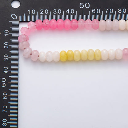 8.3mm Green, Pink, Brown Dyed Colorful Agate Rondelle Bead Strands Findings | WA-3611, WA-3618 ~ WA-3621, WA-3786 ~ WA-3789