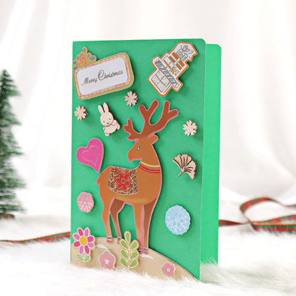 DIY Christmas Cartoon Greeting Card