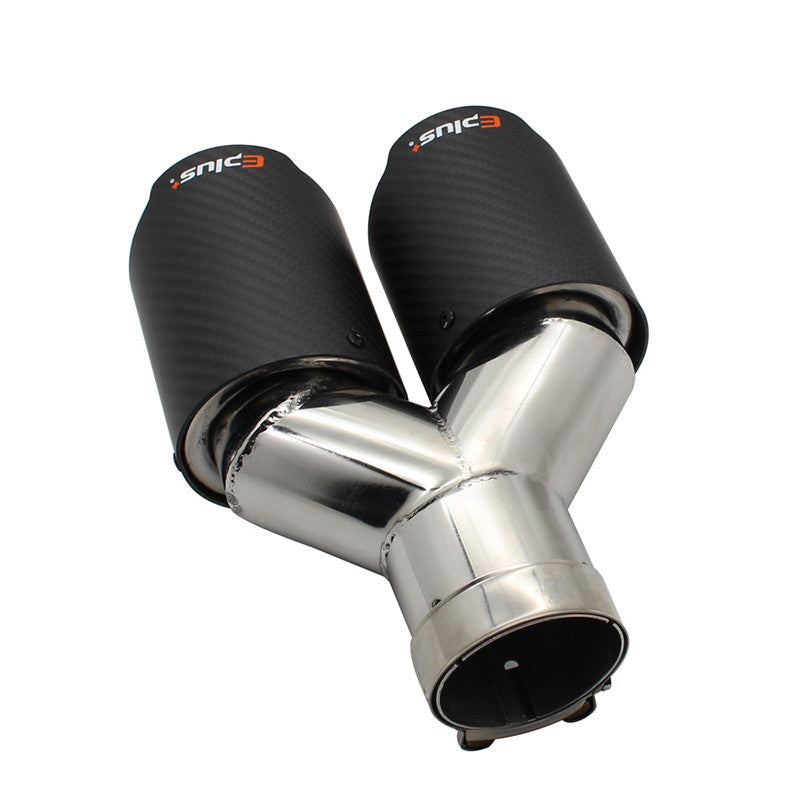 Universal Silver Stainless Steel Exhaust Pipe Muffler