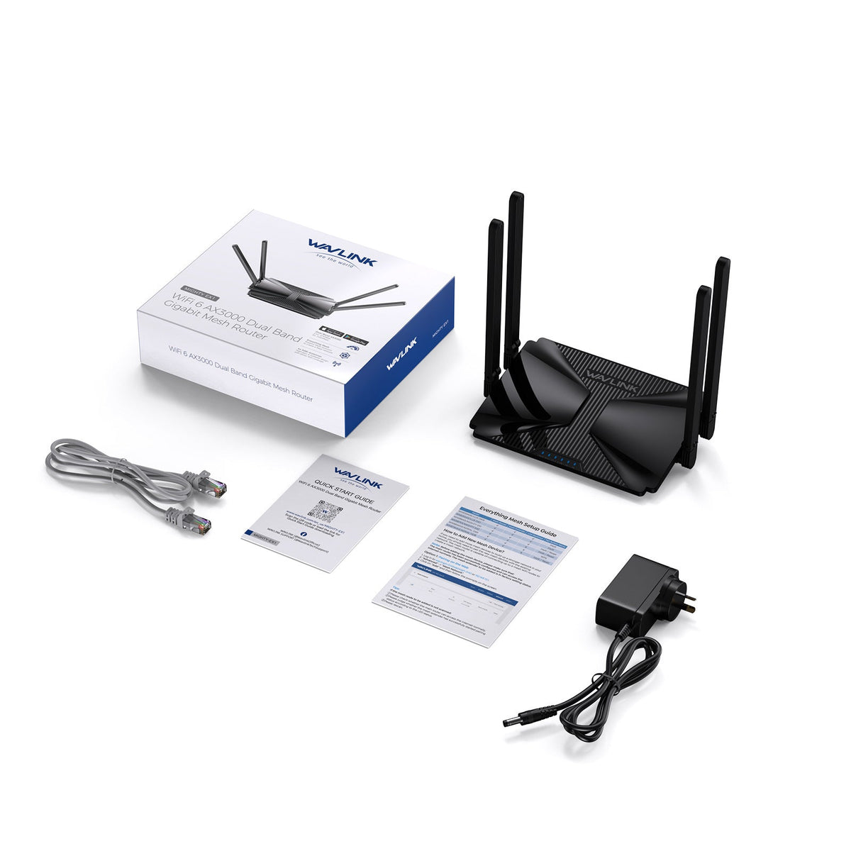 AX3000 Dual-Band Gigabit Mesh Wireless Wi-Fi 6 Router With 5dBi High-Gain Four-Antenna Design