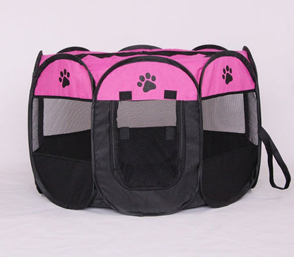 Folding Octagonal Pet Fence Oxford Cloth Cat And Dog Kennel
