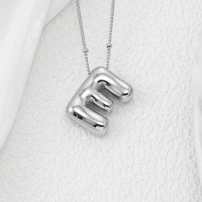 Copper Bubble Letter Pendant Necklace for Stylish Charm