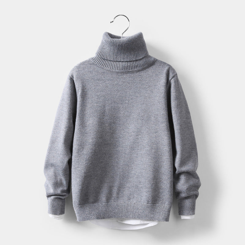 Autumn and winter high collar children&