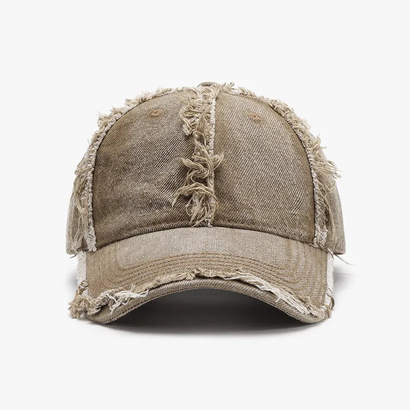 Raw Hem Cotton Baseball Cap