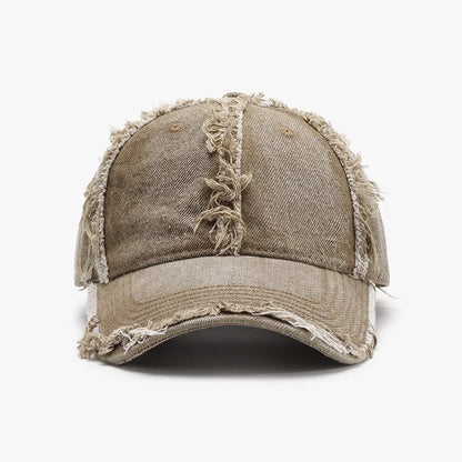 Raw Hem Cotton Baseball Cap