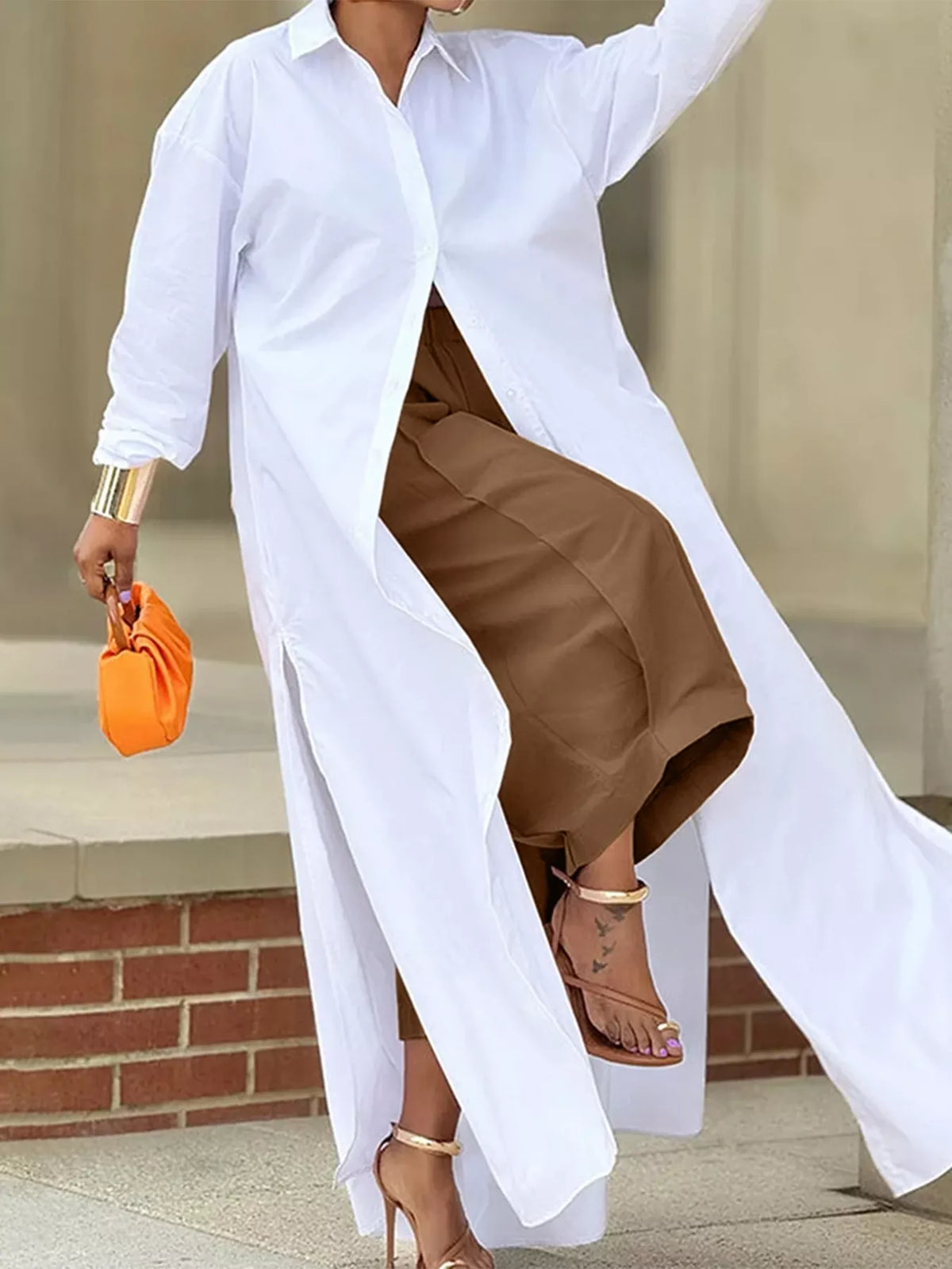 Wide Leg Pleated Detail Pants