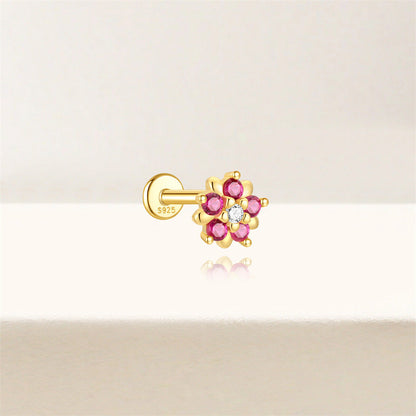 European And American S925 Sterling Silver Cartilage Helix Piercing Stud Earrings