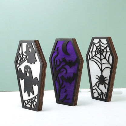 Wooden Halloween Ghost Festival Decoration